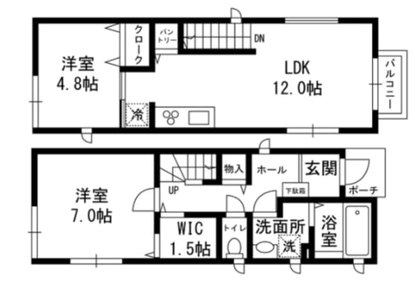 ルーチェⅠ号棟の物件間取画像